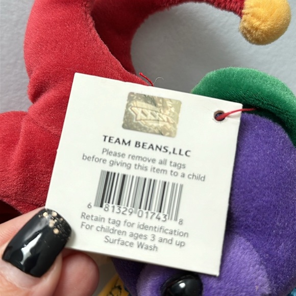 RARE Collection - NFL THE JESTER Super Bowl Clown Bear TEAM BEANS AUTHENTIC - Picture 7 of 13
